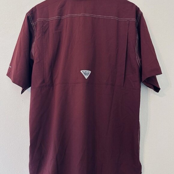 Men's Medium COLUMBIA Collegiate Texas A&M PFG Tamiami Short Sleeve Shirt - Picture 3 of 3
